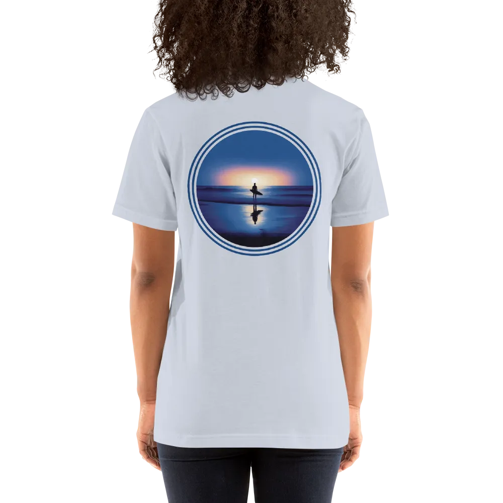 T-shirt Surfer Blue Sunset - Limited Edition Surf Collection - Women