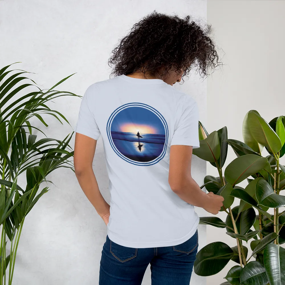 T-shirt Surfer Blue Sunset - Limited Edition Surf Collection - Women