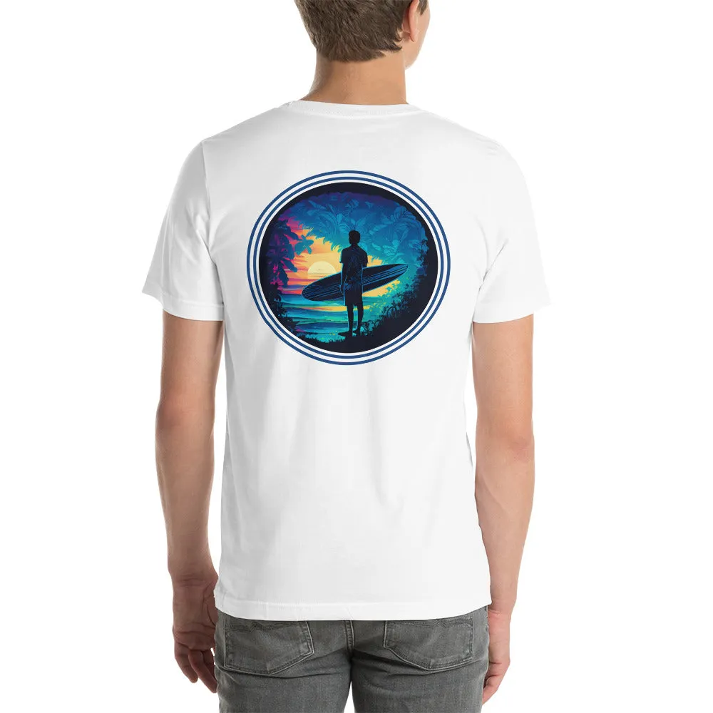 T-shirt with Surfer in front of sunset - New Limited Edition
