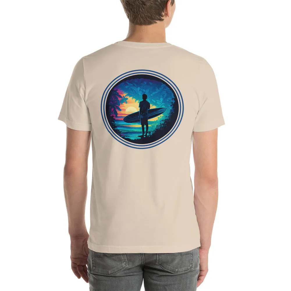 T-shirt with Surfer in front of sunset - New Limited Edition
