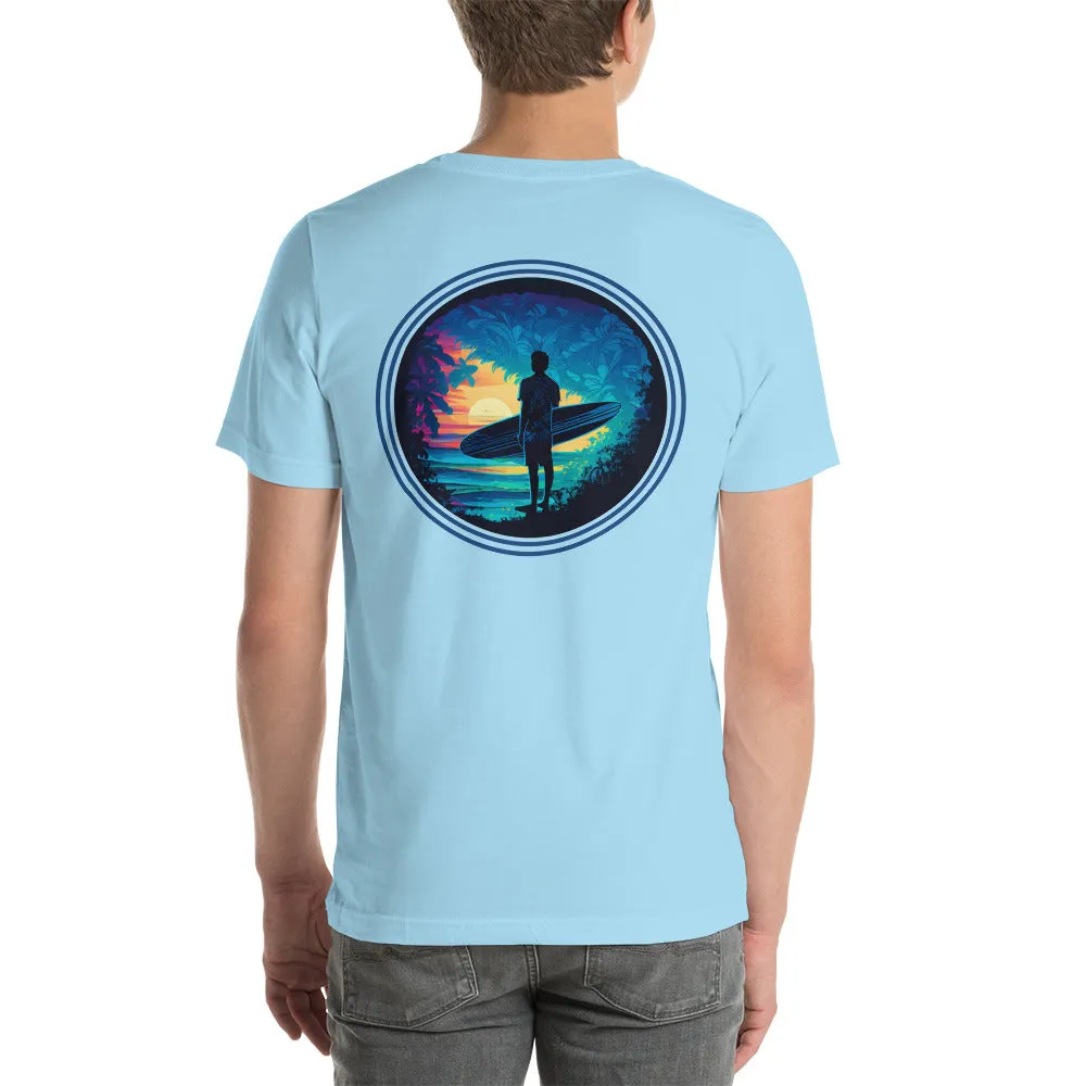 T-shirt with Surfer in front of sunset - New Limited Edition