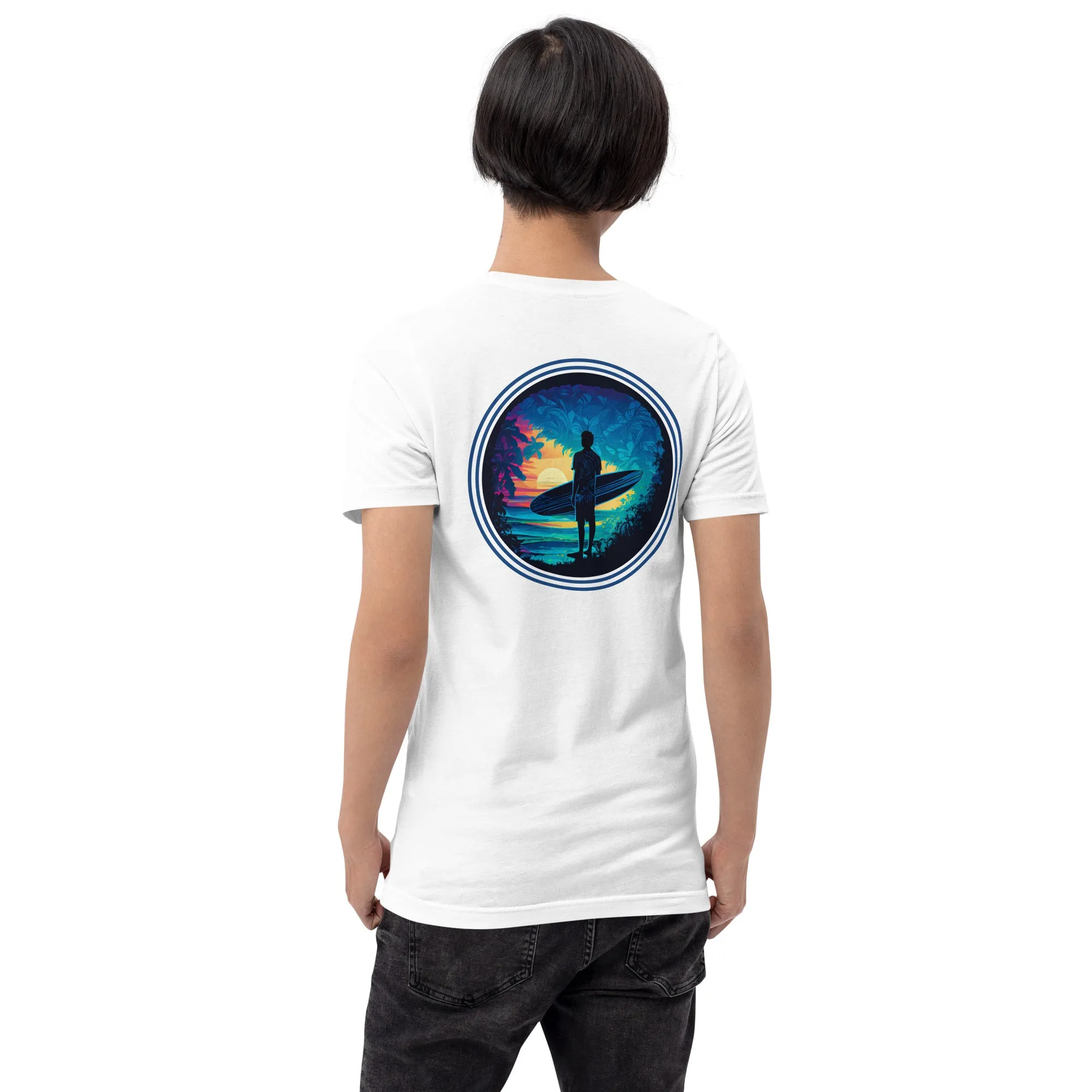 T-shirt with Surfer in front of sunset - New Limited Edition