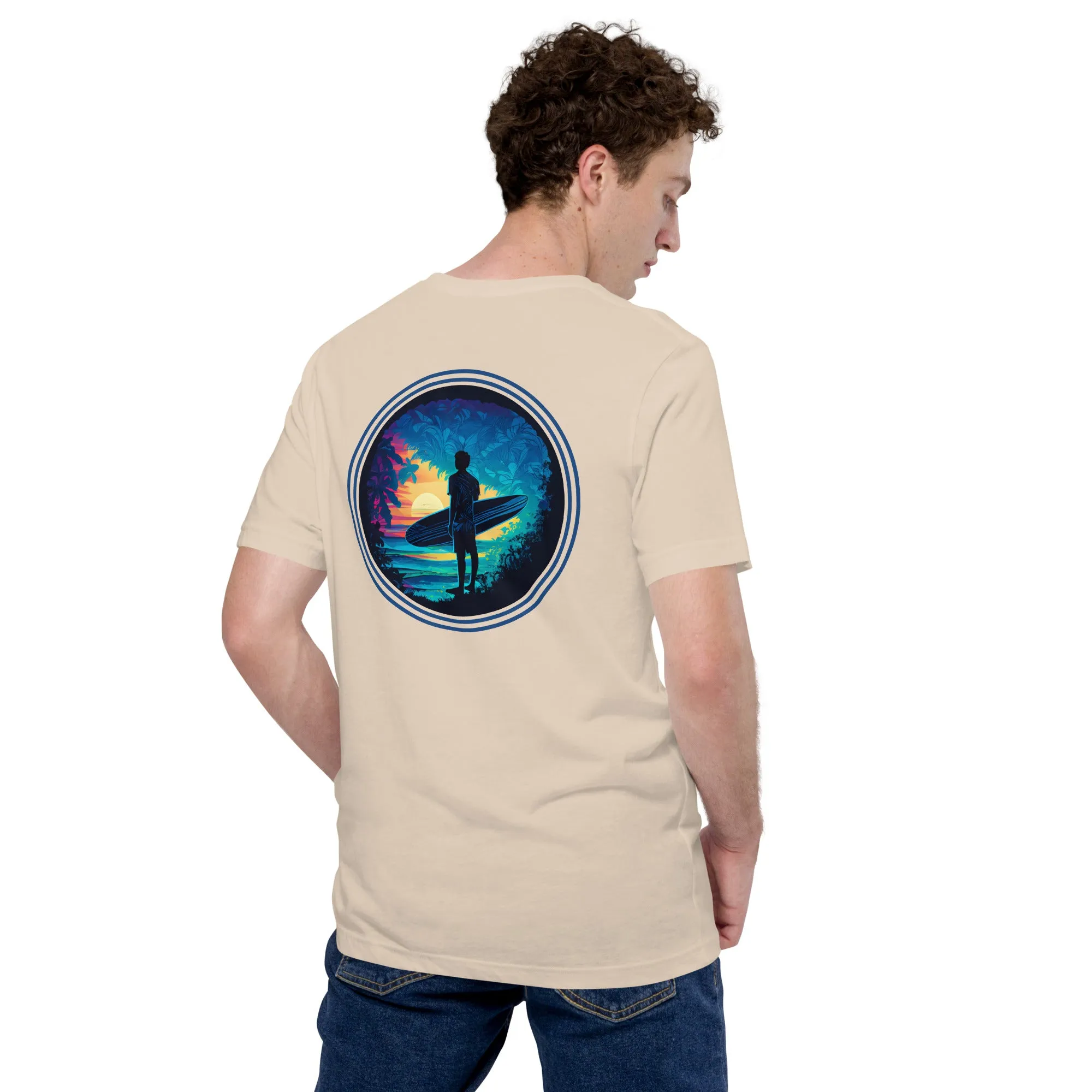 T-shirt with Surfer in front of sunset - New Limited Edition