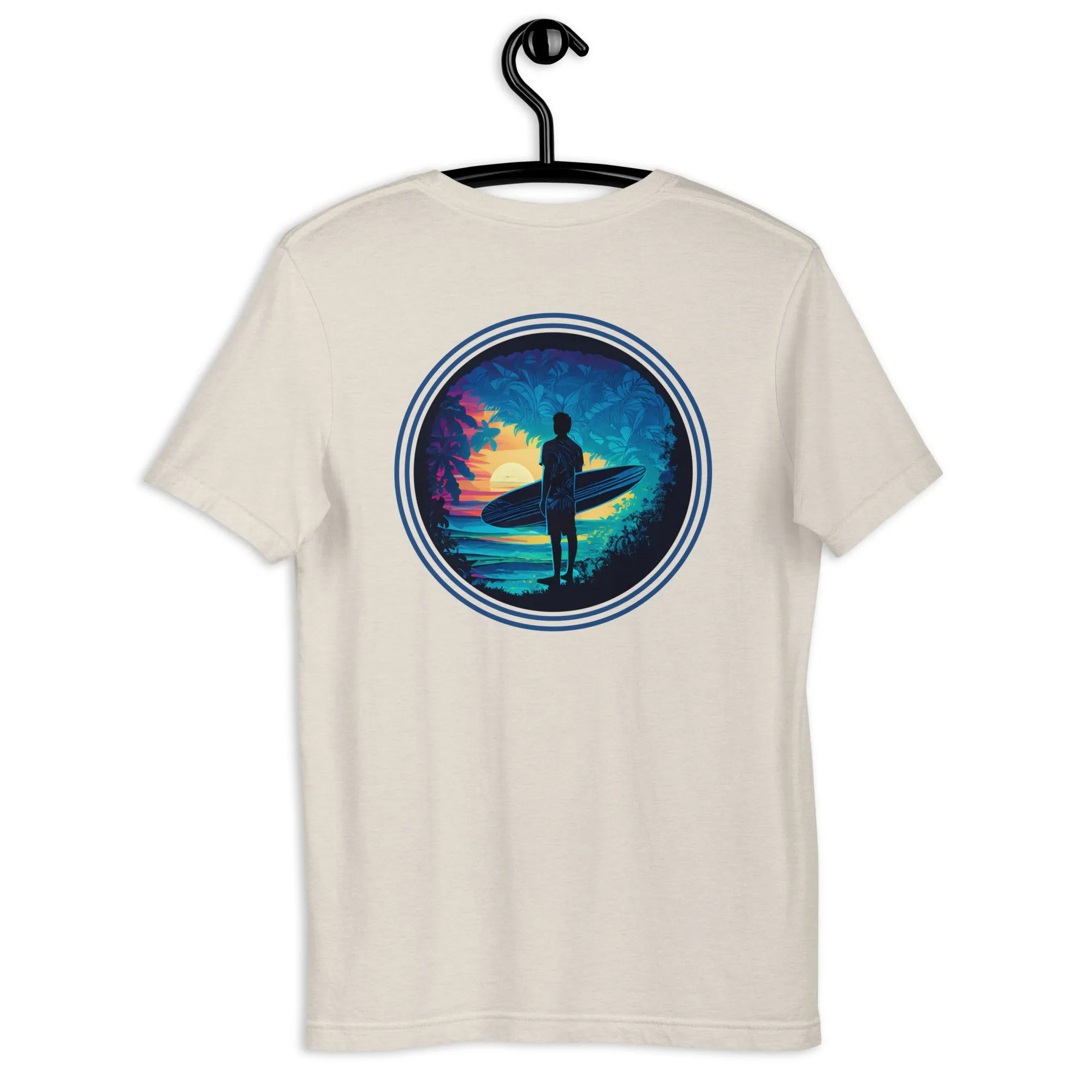 T-shirt with Surfer in front of sunset - New Limited Edition