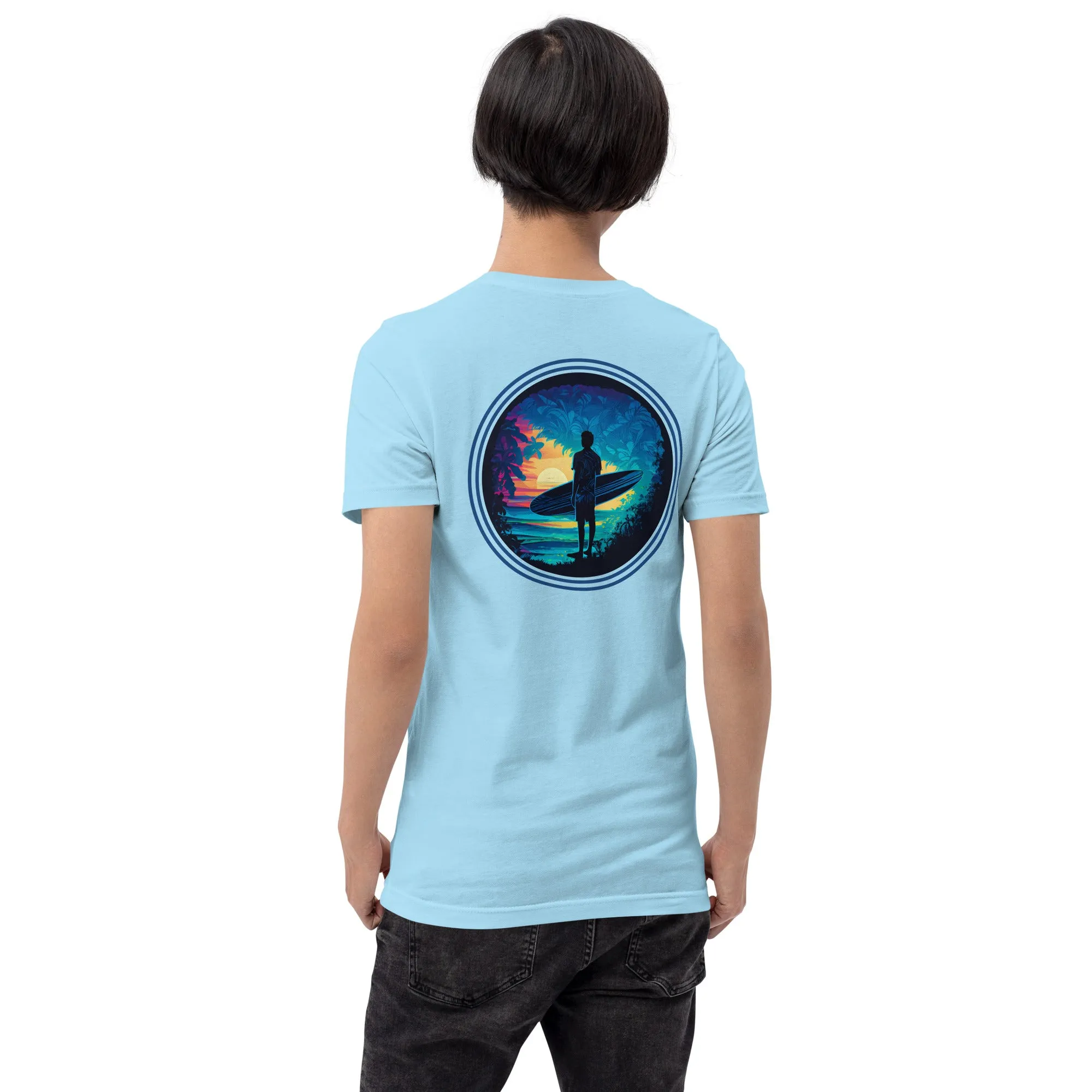 T-shirt with Surfer in front of sunset - New Limited Edition