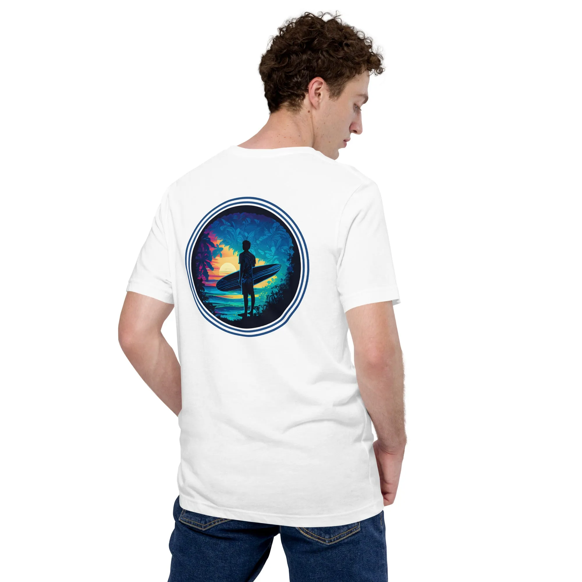 T-shirt with Surfer in front of sunset - New Limited Edition