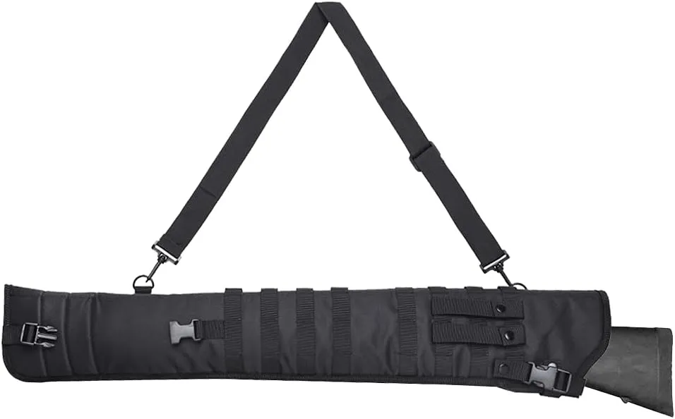 Tactical Shotgun Rifle Scabbard Bag Adjustable Shoulder Strap Outdoor Hunting Molle Holster