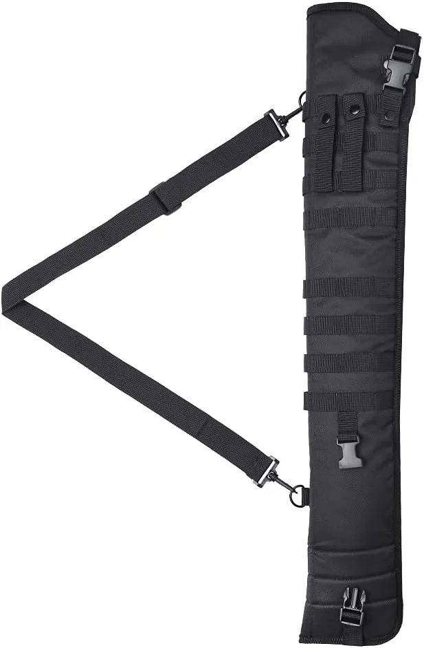 Tactical Shotgun Rifle Scabbard Bag Adjustable Shoulder Strap Outdoor Hunting Molle Holster
