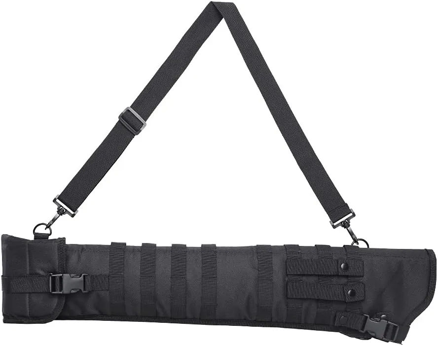 Tactical Shotgun Rifle Scabbard Bag Adjustable Shoulder Strap Outdoor Hunting Molle Holster