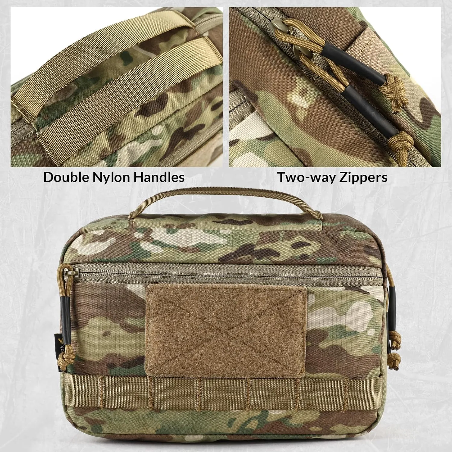 Tactical Toiletry Bag Hygiene Bag EDC Military Tool Molle Pouches Small Dopp Kit Travel Shower Bag for Men