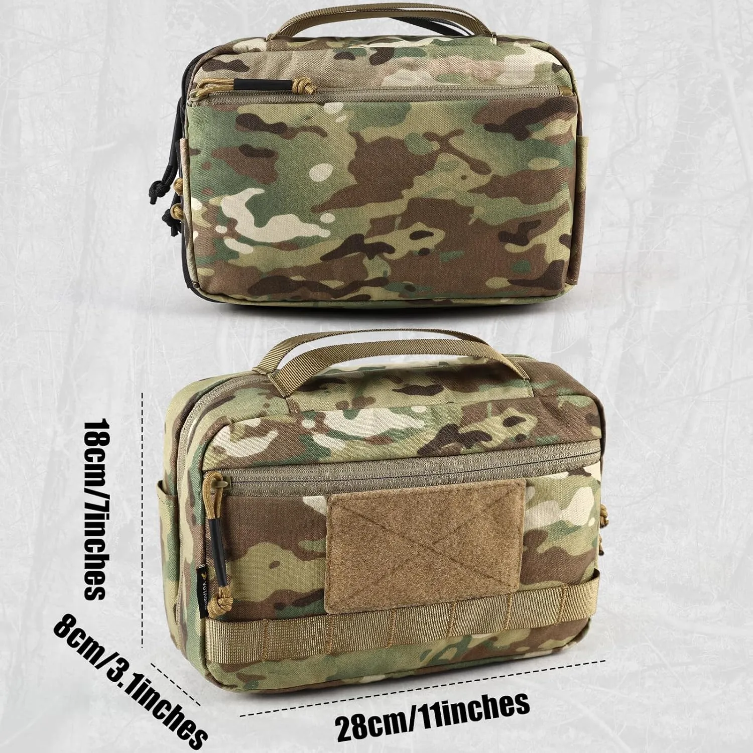Tactical Toiletry Bag Hygiene Bag EDC Military Tool Molle Pouches Small Dopp Kit Travel Shower Bag for Men