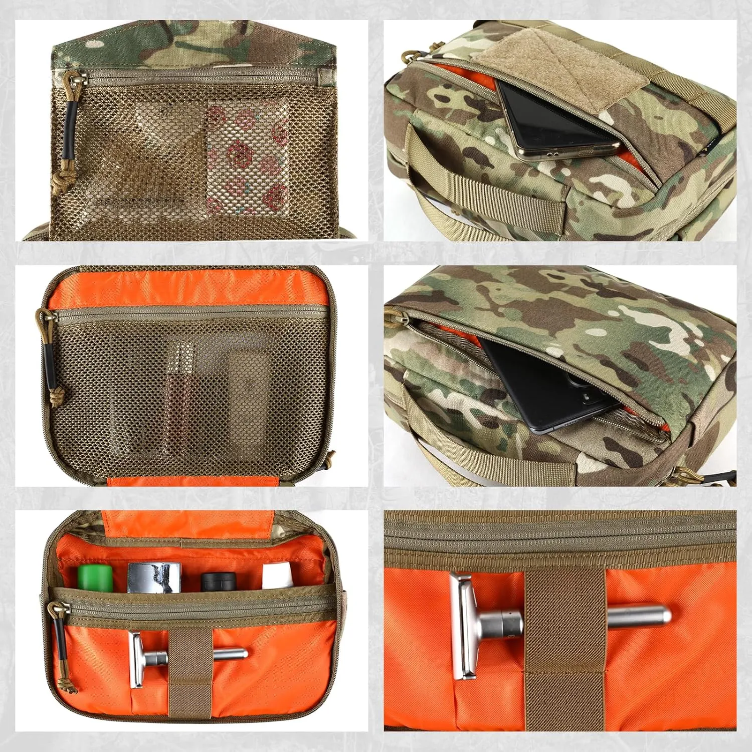 Tactical Toiletry Bag Hygiene Bag EDC Military Tool Molle Pouches Small Dopp Kit Travel Shower Bag for Men