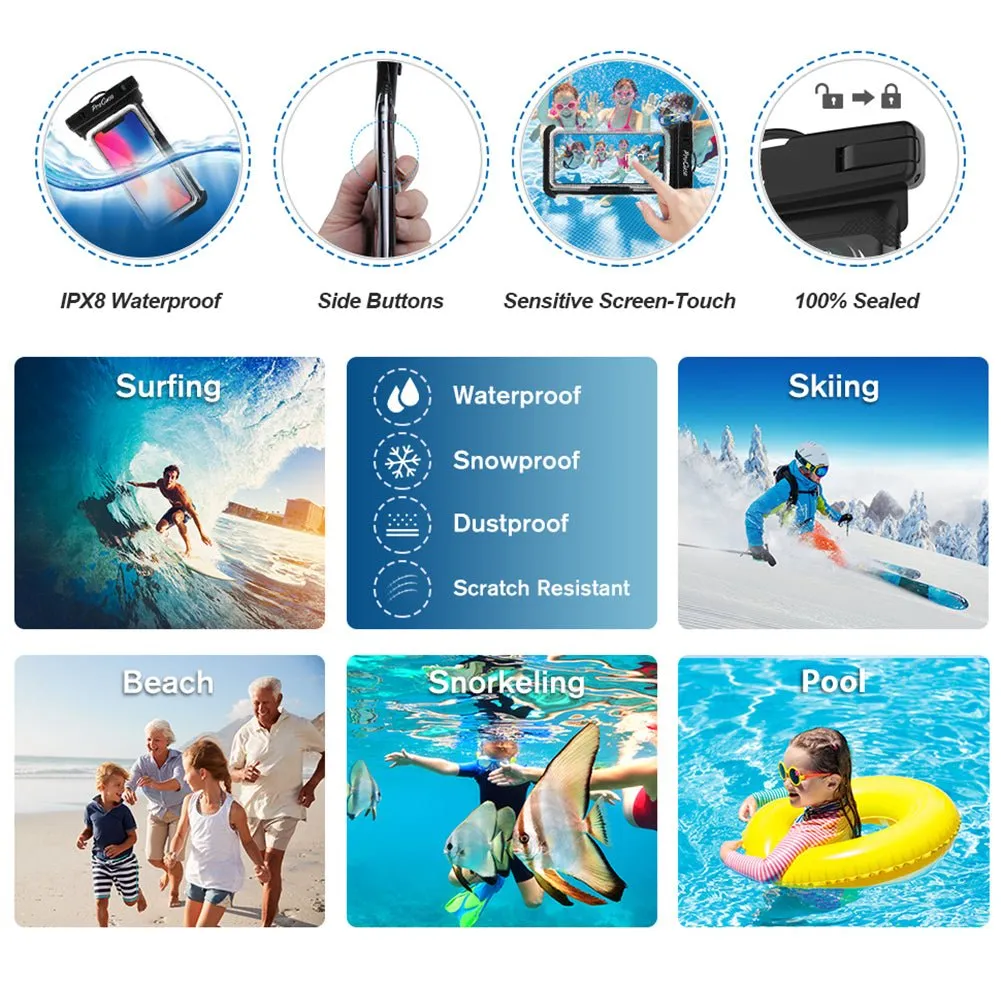 TEGAL Universal Waterproof Phone Pouch Black
