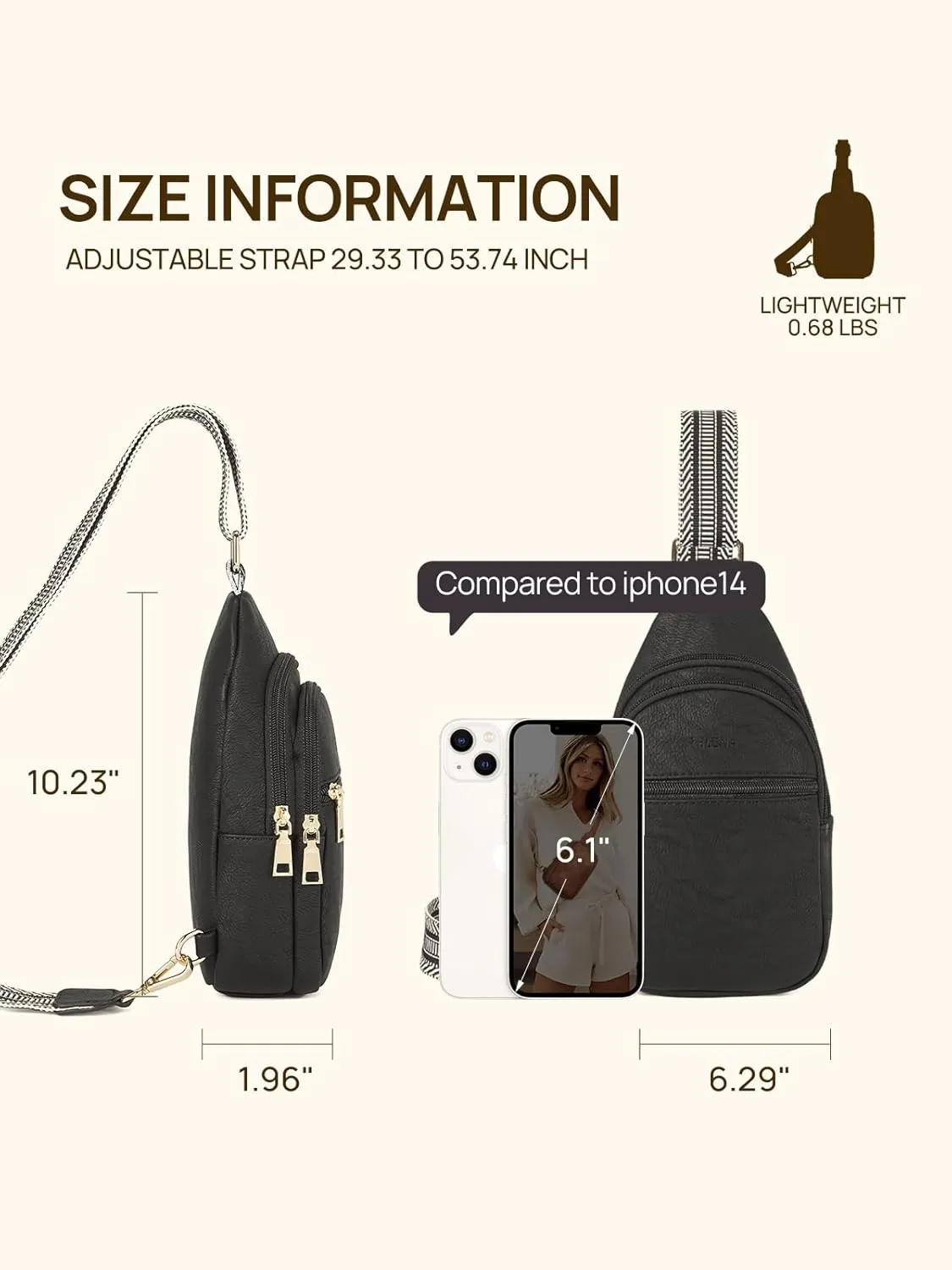 Telena Crossbody Bags for Women Cross Body Sling Bag with Adjustable Shoulder Strap