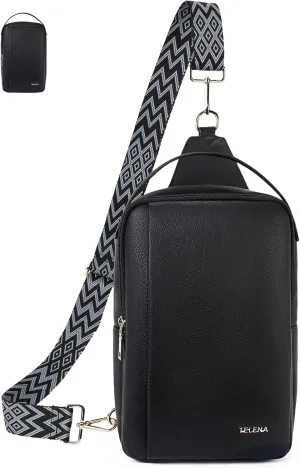 Telena Crossbody Sling Bags for Women, PU Leather Fanny Packs Cross Body Bag for Woman