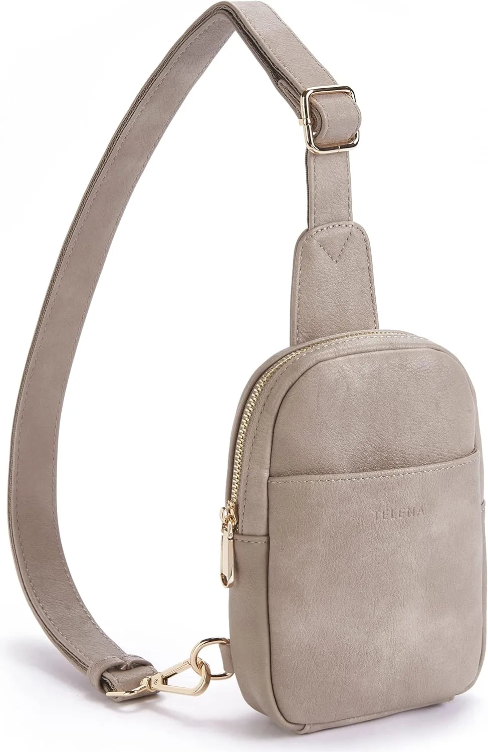 Telena Small Sling Bag for Women Leather Crossbody Fanny Packs Chest Bag for Women
