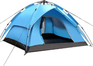 Tent Outdoor 3-4 People, Fully Automatic, 2 People Camping, Thick, Rainproof, Camping, Double Home, Anti-Storm