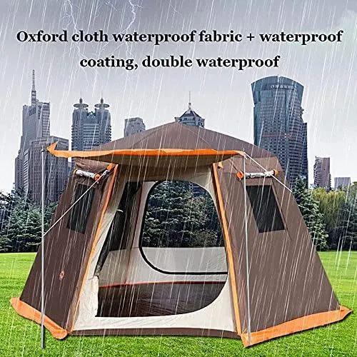Tents Pop Up 2-4 5-8 Man Person Camping Waterproof Instant Automatic Easy Set Up Dome Holiday (#1 330cm) (#2 330cm)
