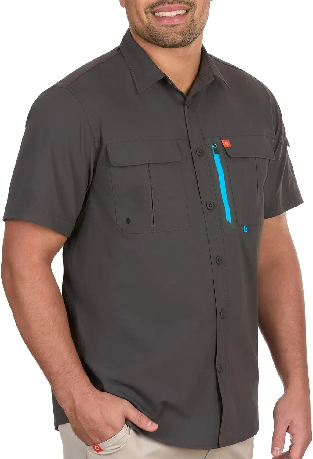 The American Outdoorsman Blackfoot River Short Sleeve Fishing Shirt for Men