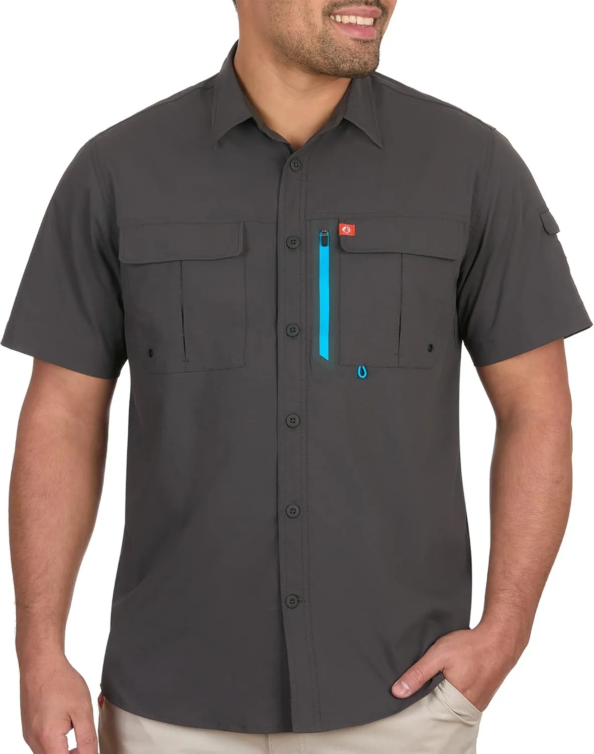 The American Outdoorsman Blackfoot River Short Sleeve Fishing Shirt for Men
