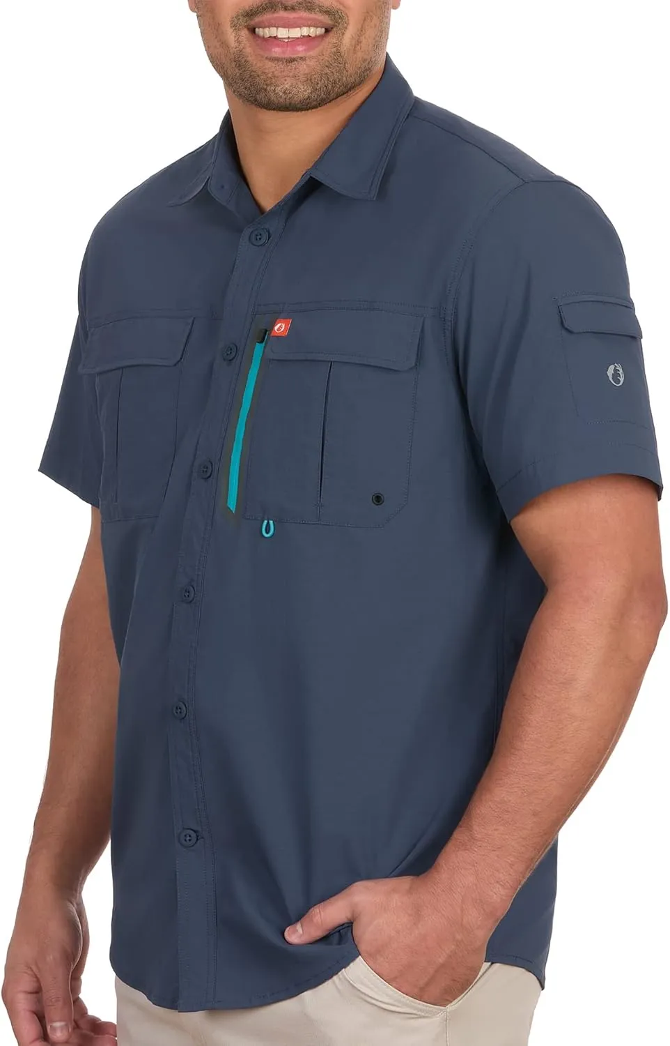 The American Outdoorsman Blackfoot River Short Sleeve Fishing Shirt for Men
