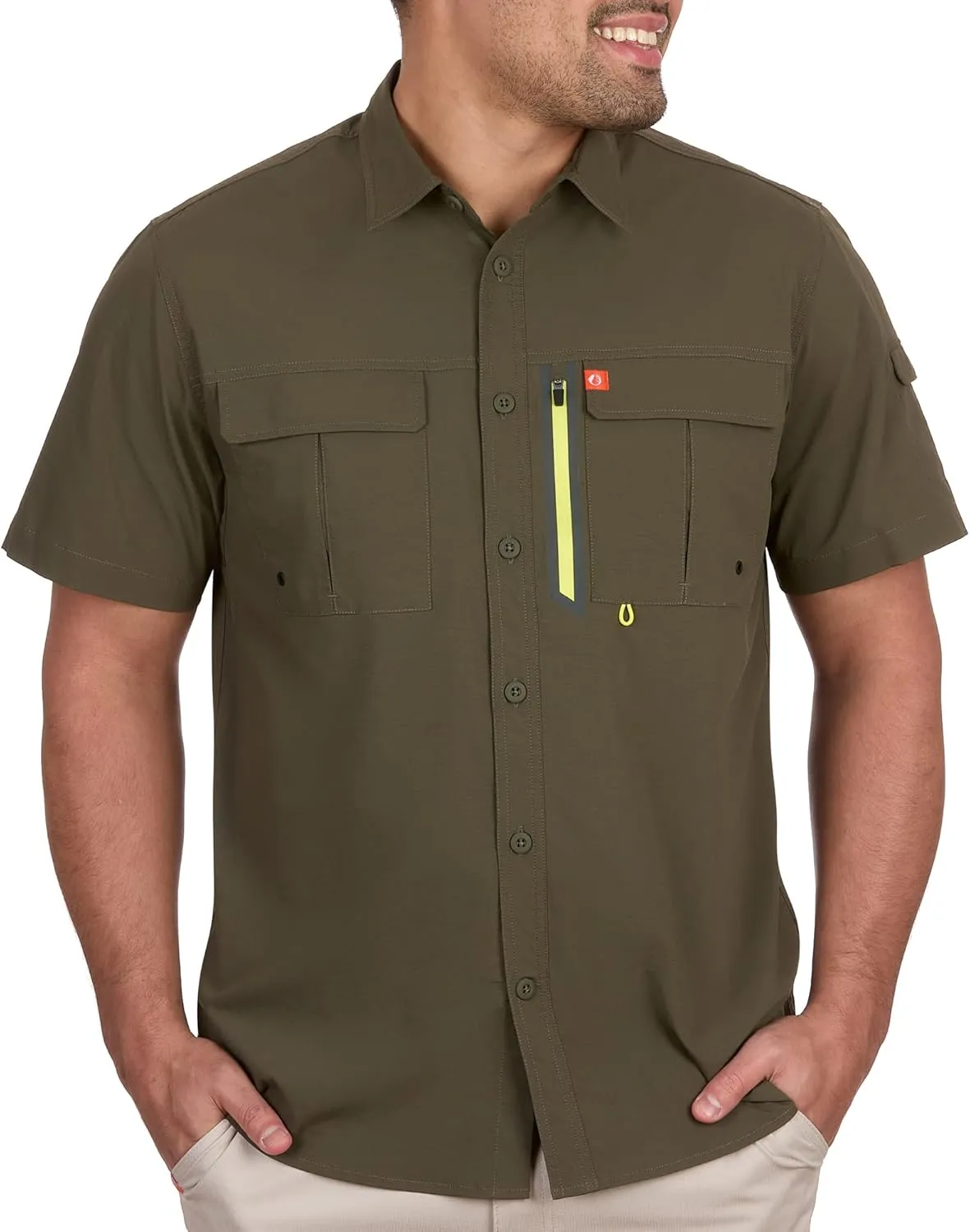 The American Outdoorsman Blackfoot River Short Sleeve Fishing Shirt for Men