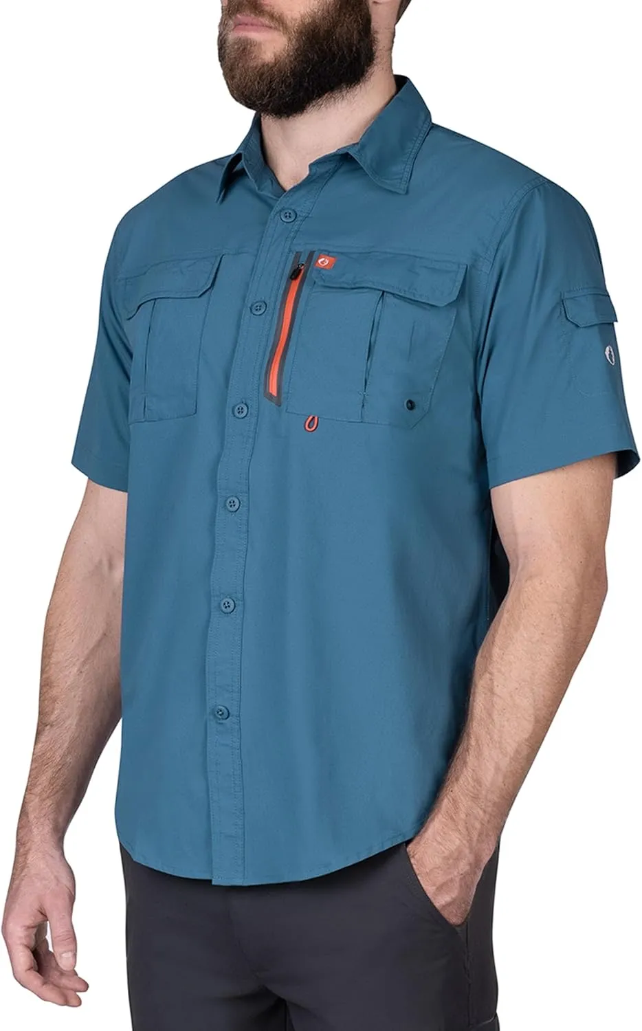 The American Outdoorsman Blackfoot River Short Sleeve Fishing Shirt for Men