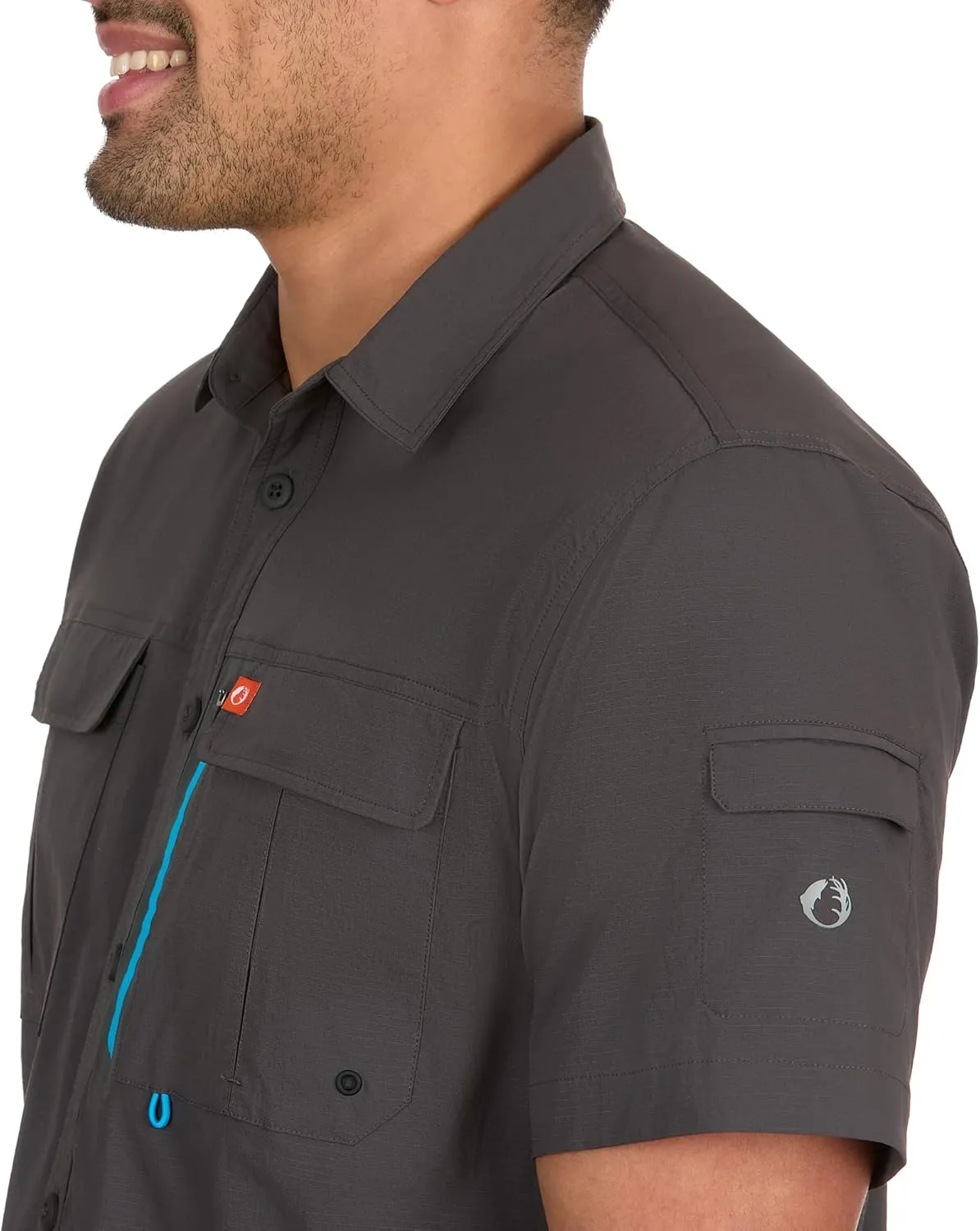 The American Outdoorsman Blackfoot River Short Sleeve Fishing Shirt for Men