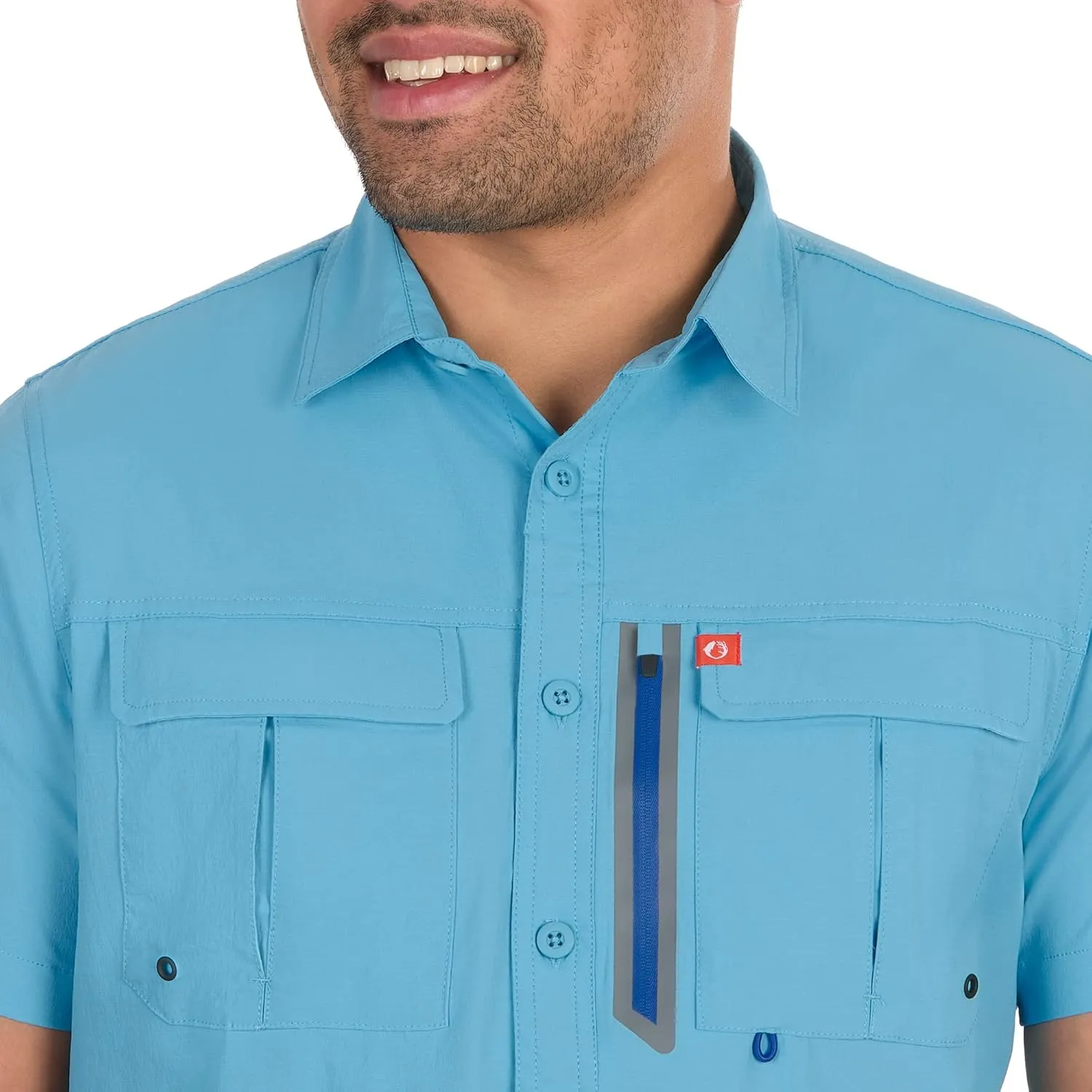 The American Outdoorsman Blackfoot River Short Sleeve Fishing Shirt for Men