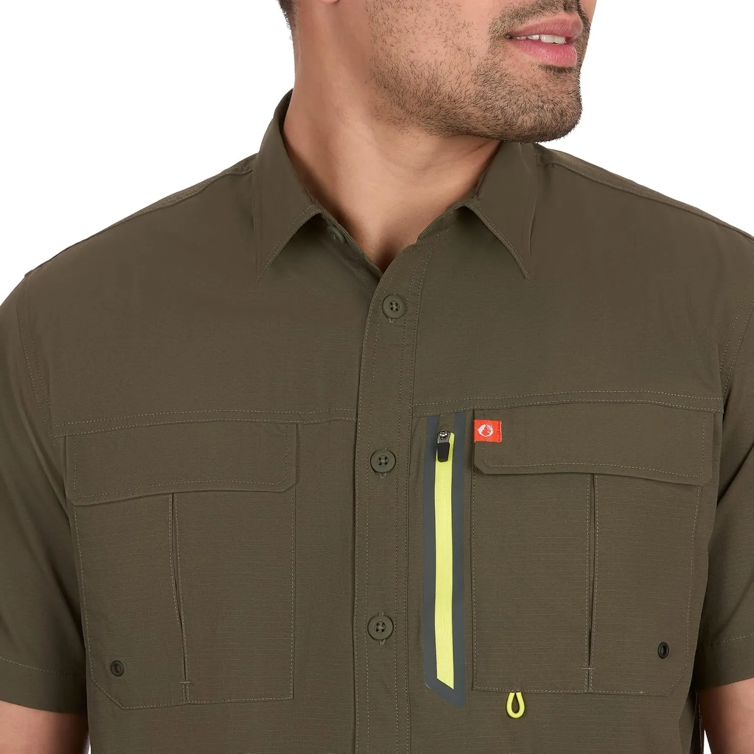 The American Outdoorsman Blackfoot River Short Sleeve Fishing Shirt for Men
