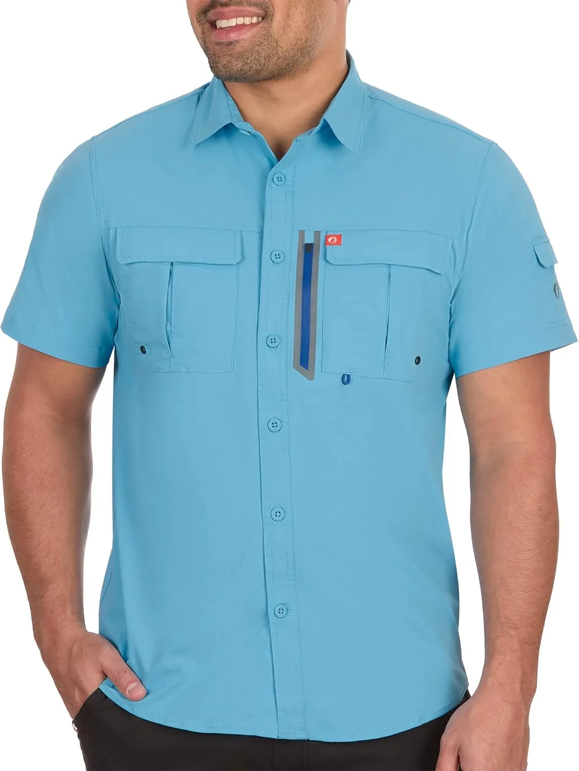 The American Outdoorsman Blackfoot River Short Sleeve Fishing Shirt for Men