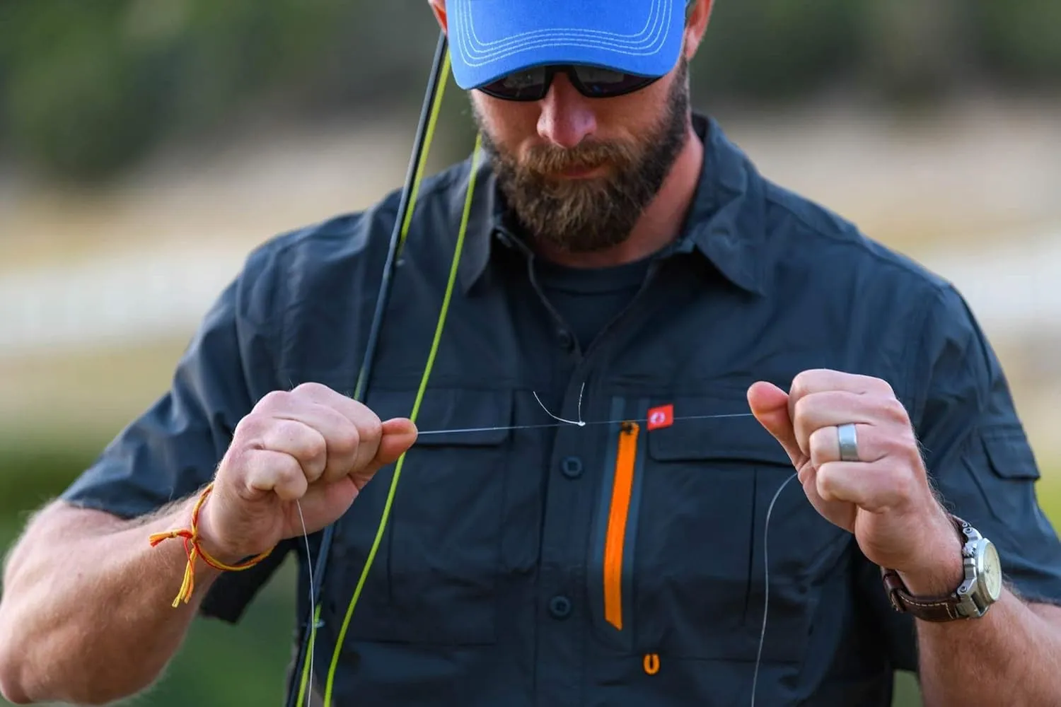 The American Outdoorsman Blackfoot River Short Sleeve Fishing Shirt for Men