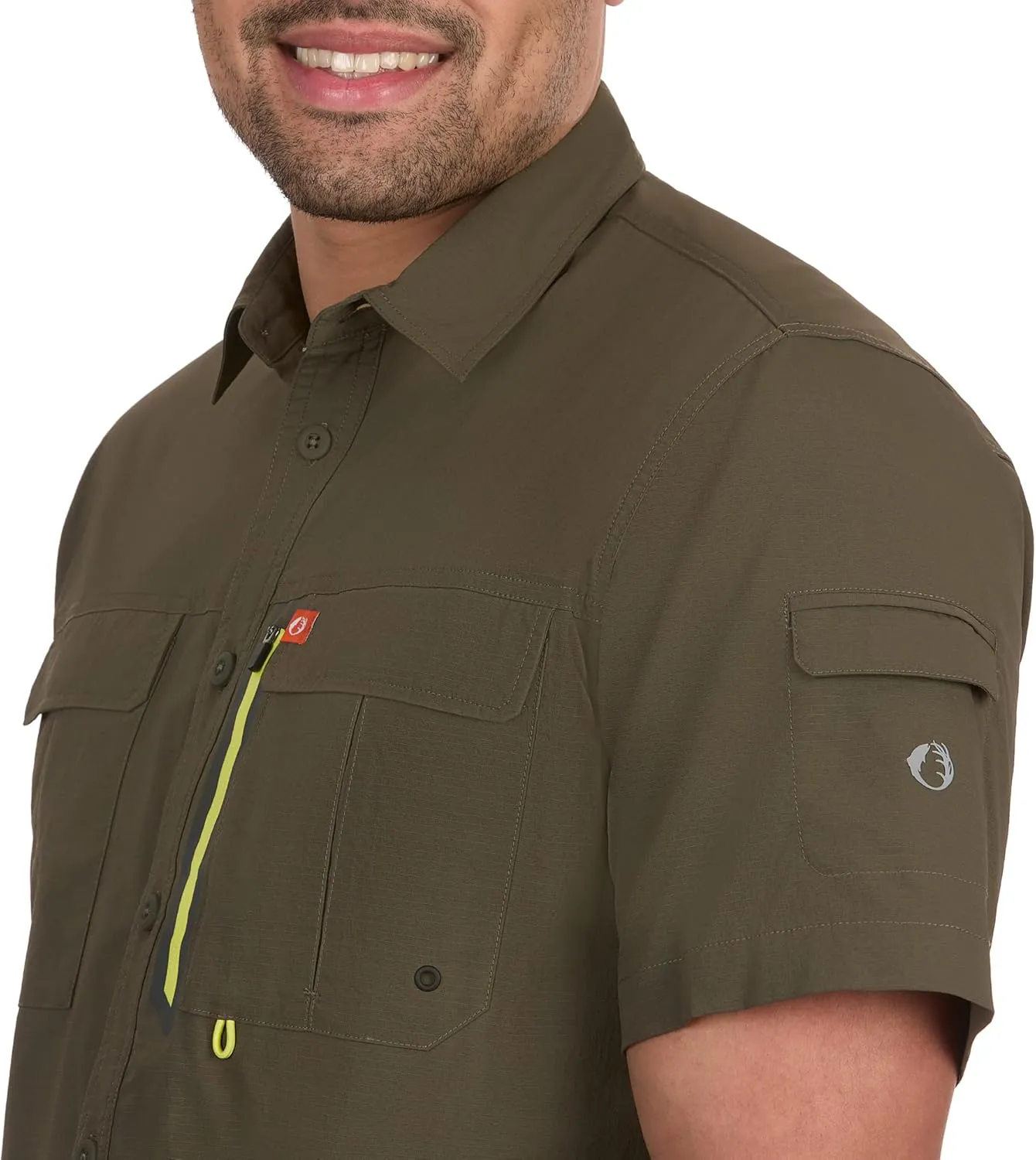 The American Outdoorsman Blackfoot River Short Sleeve Fishing Shirt for Men