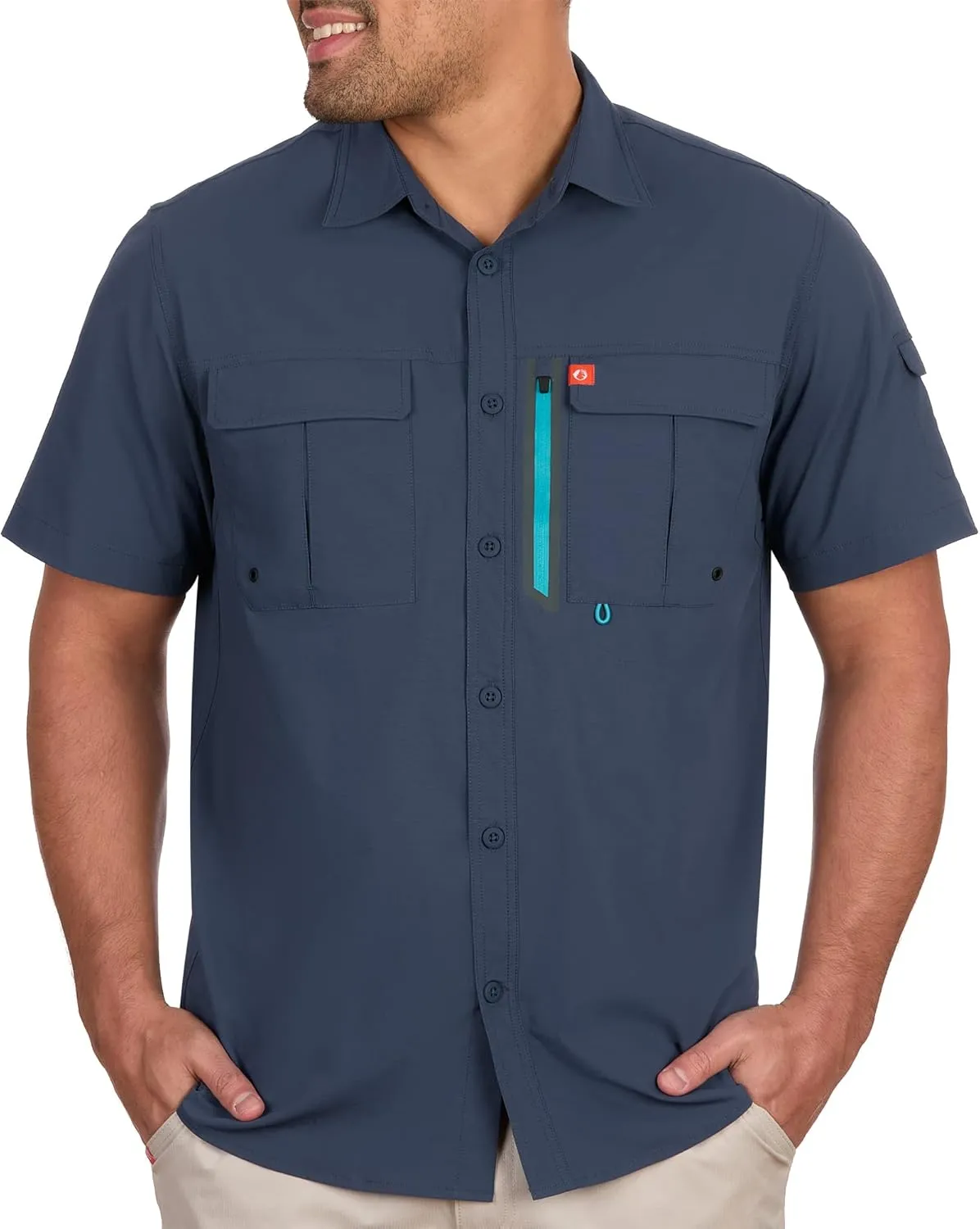 The American Outdoorsman Blackfoot River Short Sleeve Fishing Shirt for Men