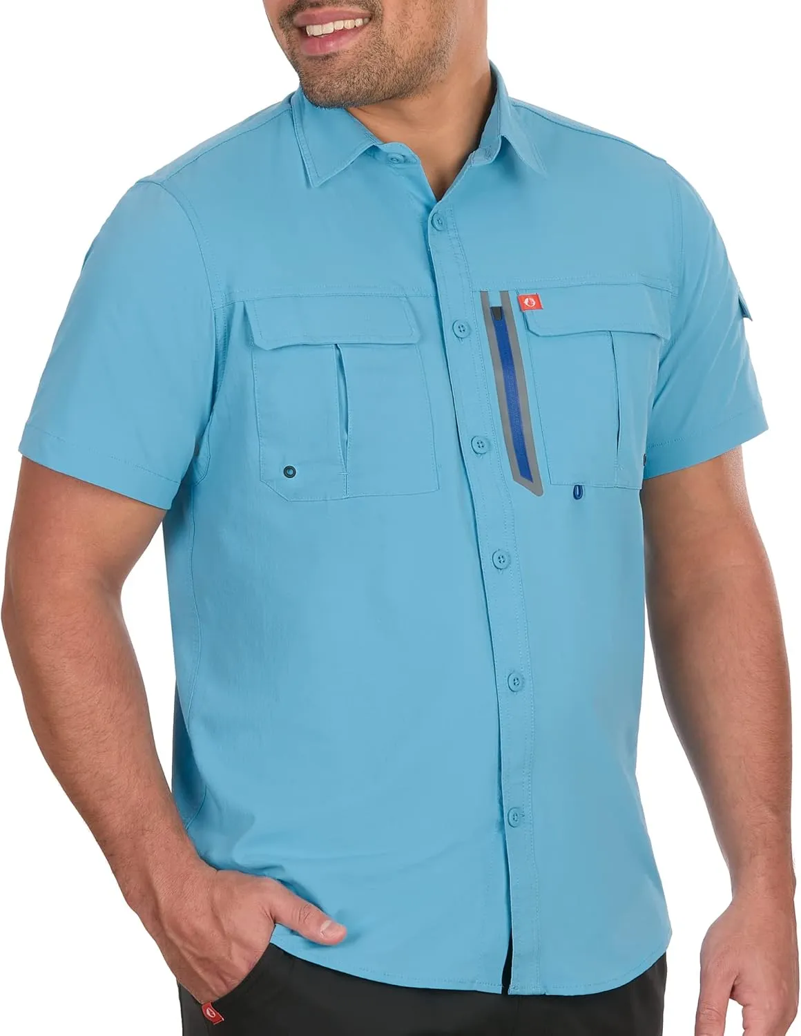 The American Outdoorsman Blackfoot River Short Sleeve Fishing Shirt for Men