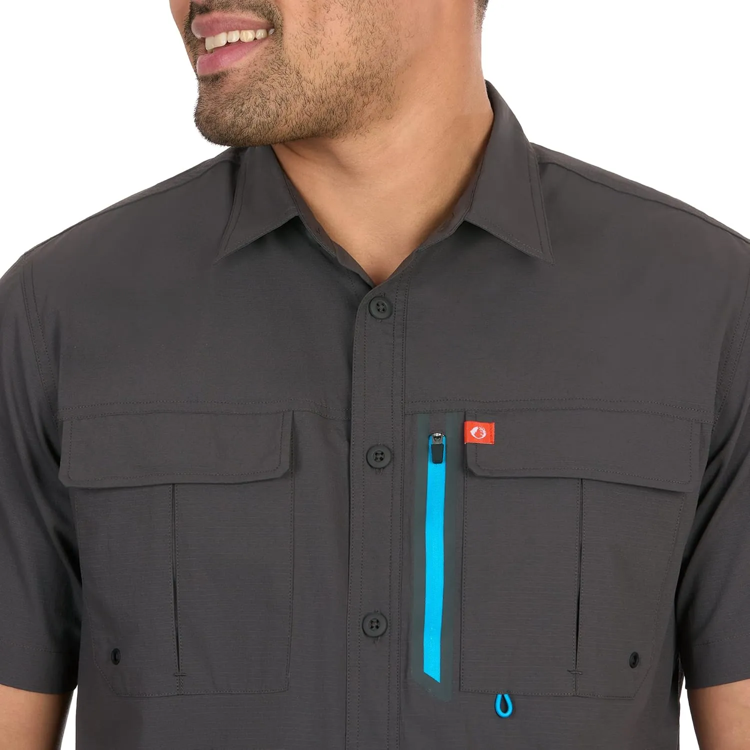 The American Outdoorsman Blackfoot River Short Sleeve Fishing Shirt for Men