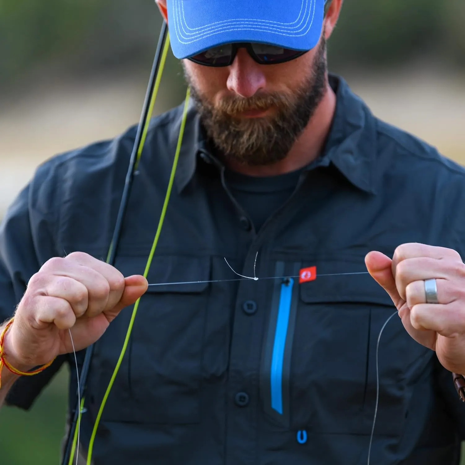 The American Outdoorsman Blackfoot River Short Sleeve Fishing Shirt for Men