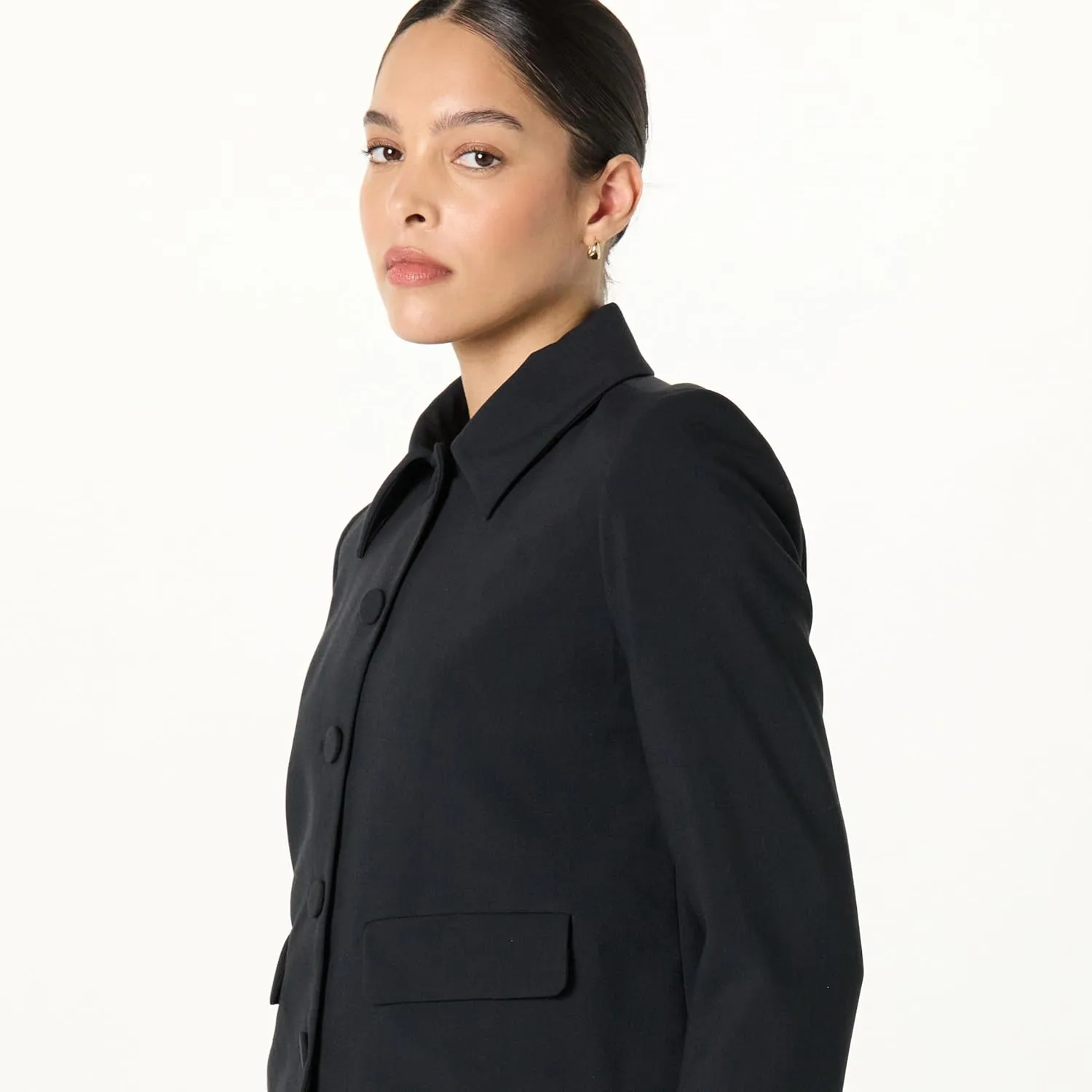The Drop Women's Myra Suiting Jacket with Flap Pockets