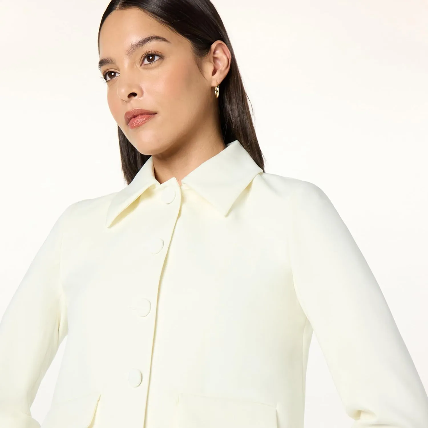 The Drop Women's Myra Suiting Jacket with Flap Pockets