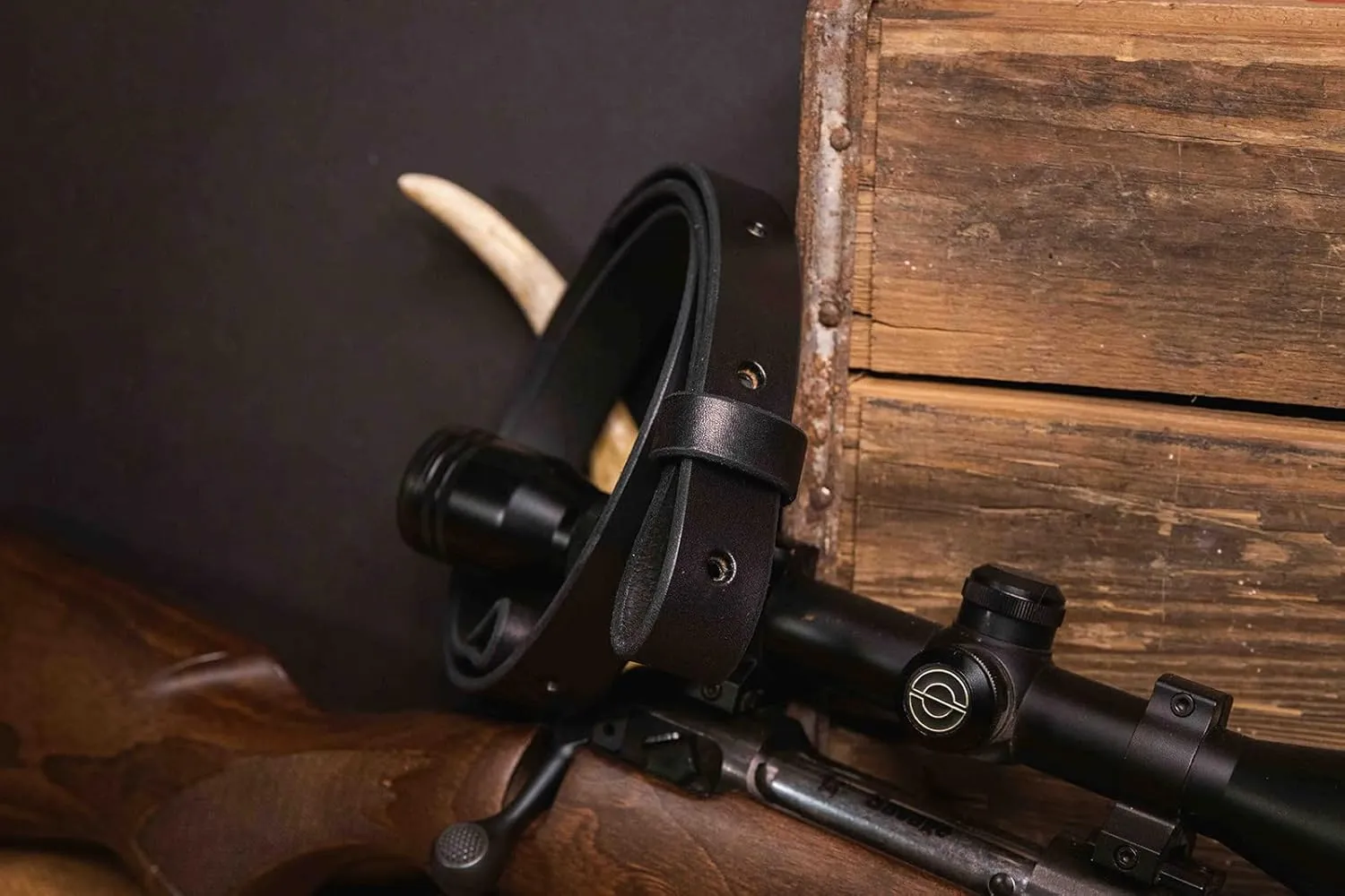 The Hunter -1" Wide Leather Rifle Sling by Nohma Leather
