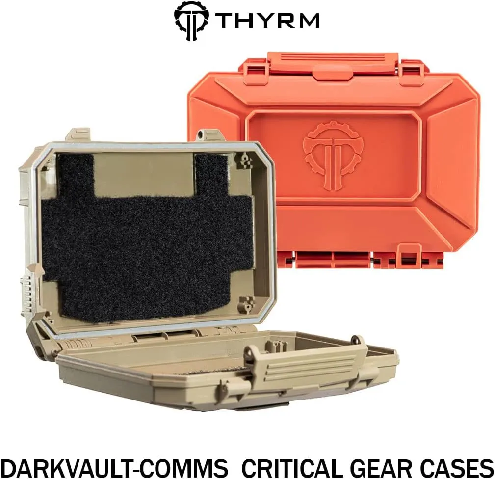 Thyrm DarkVault Comms Critical Gear Case, original version, Waterproof, Attachable to MOLLE (Olive Drab) rugged storage for Cell Phone, GPS, tools, Made in USA