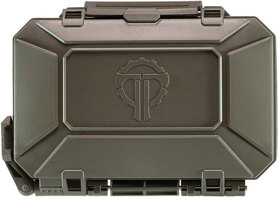 Thyrm DarkVault Comms Critical Gear Case, original version, Waterproof, Attachable to MOLLE (Olive Drab) rugged storage for Cell Phone, GPS, tools, Made in USA