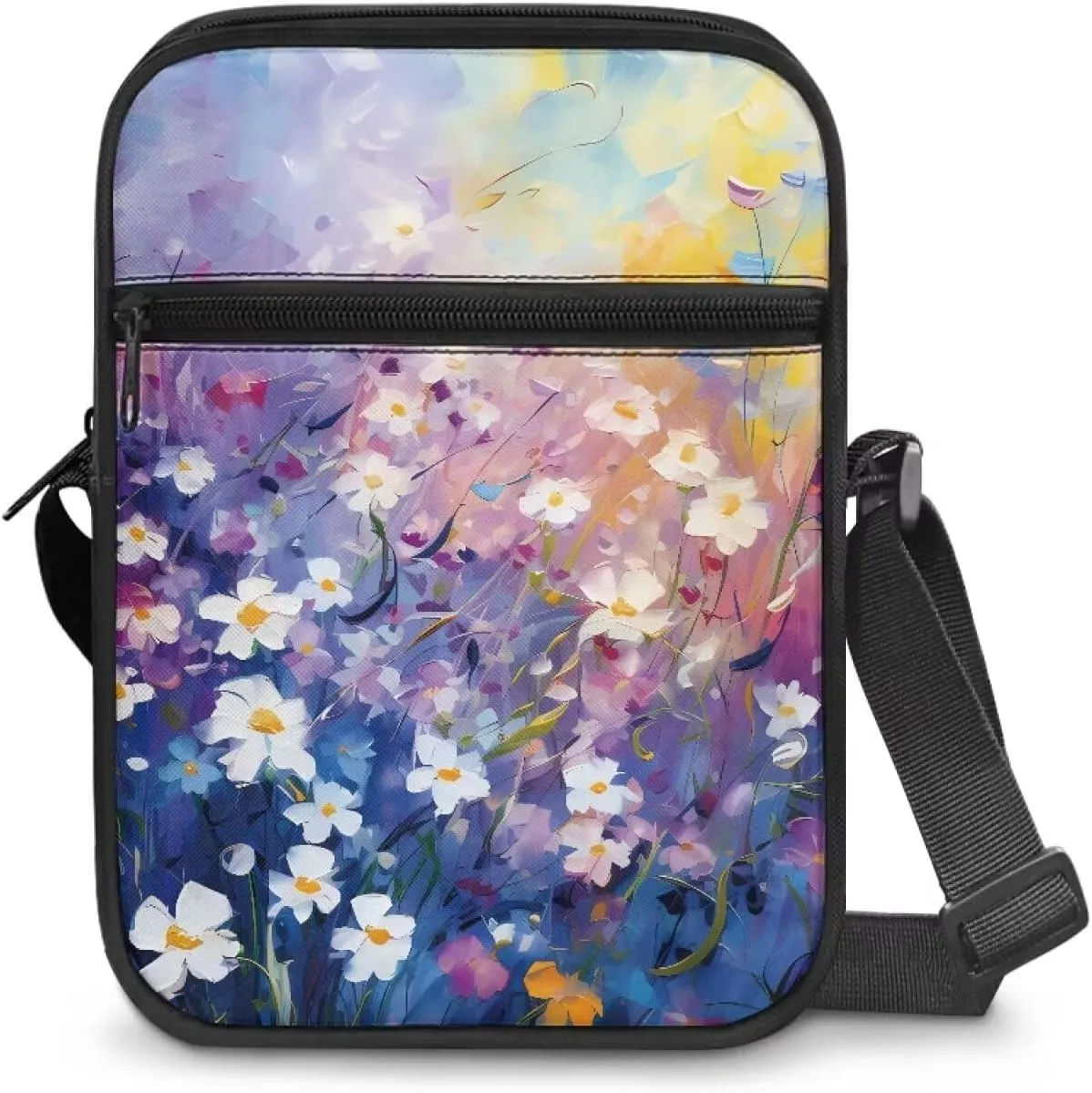 TODIYADDU Messenger Bag for Women Men Mini Shoulder Bag with Adjustable Straps Trendy Crossbody Sling Bag for Cell Phone Keys