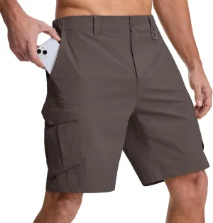 Toomett Mens Hiking Cargo Shorts Quick Dry Lightweight Travel Fishing Camping Golf Shorts with Multi Pockets