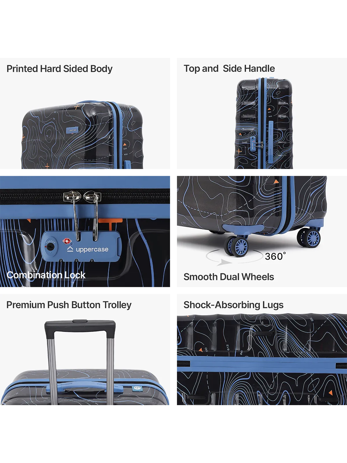 Topo Black Set of 2 (S L) Trolley