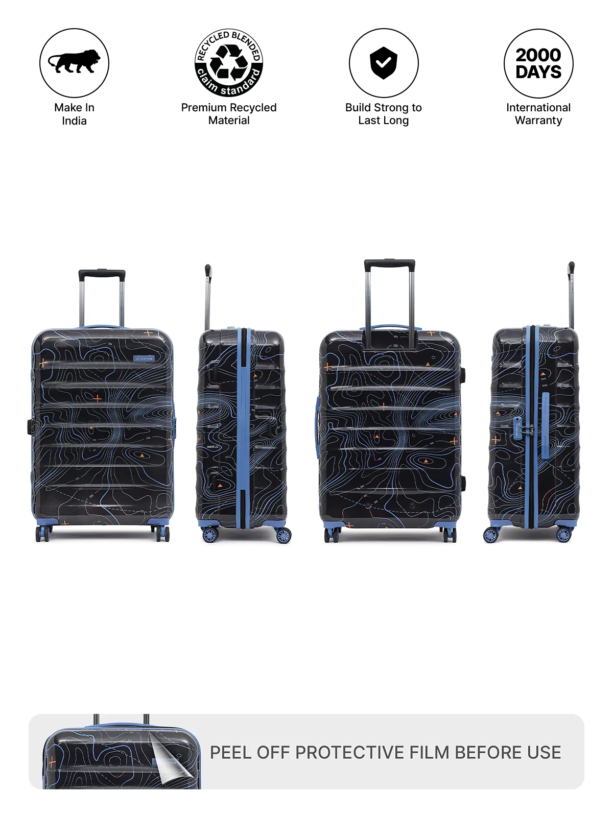 Topo Black Set of 2 (S L) Trolley