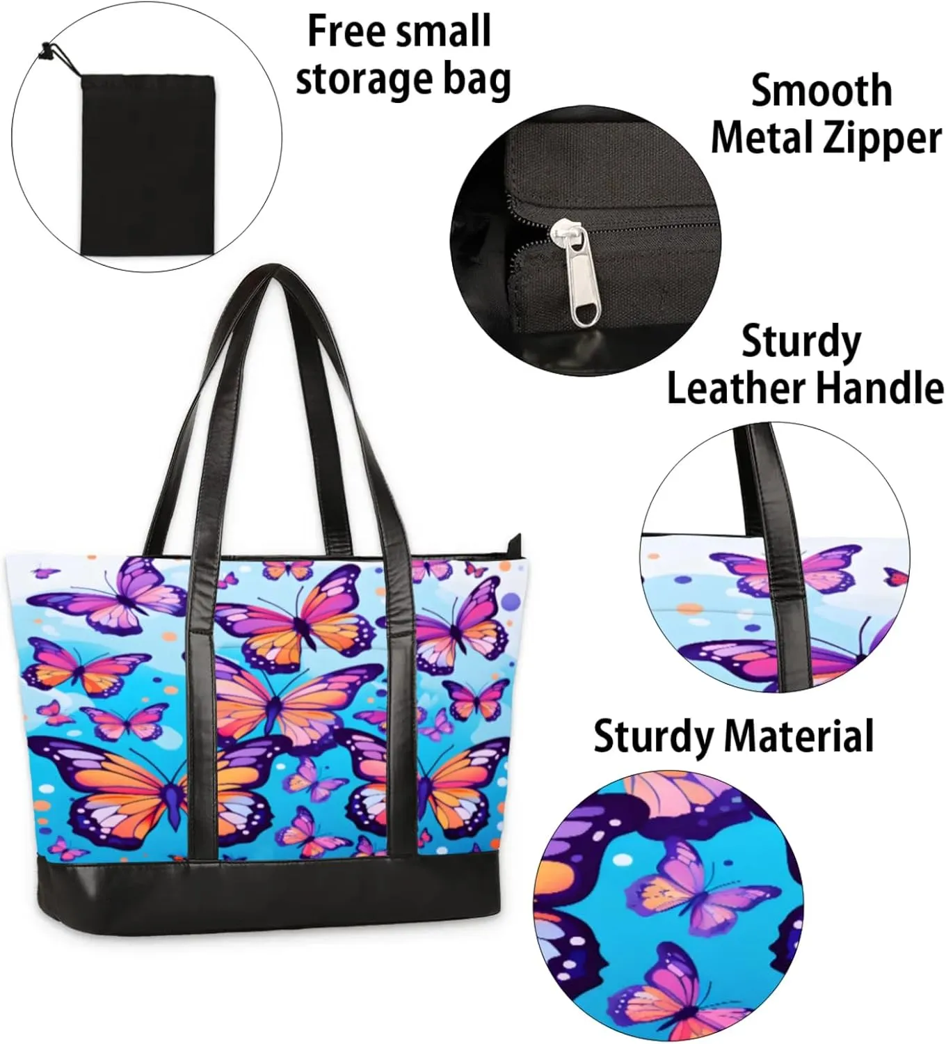 Tote Bag for Women with Zipper, Laptop Tote Bags Laptop Sleeve Case Shoulder Bag Messenger Bags