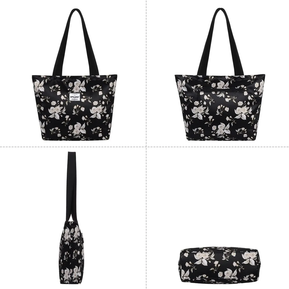 Tote Bag with Zipper for Women Inside Mesh Pocket Heavy Duty Casual Anti-water Cloth Travel Shoulder Handbag