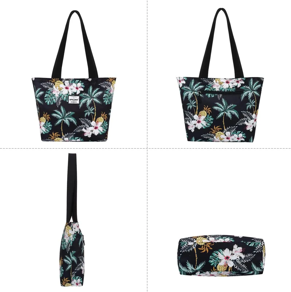 Tote Bag with Zipper for Women Inside Mesh Pocket Heavy Duty Casual Anti-water Cloth Travel Shoulder Handbag