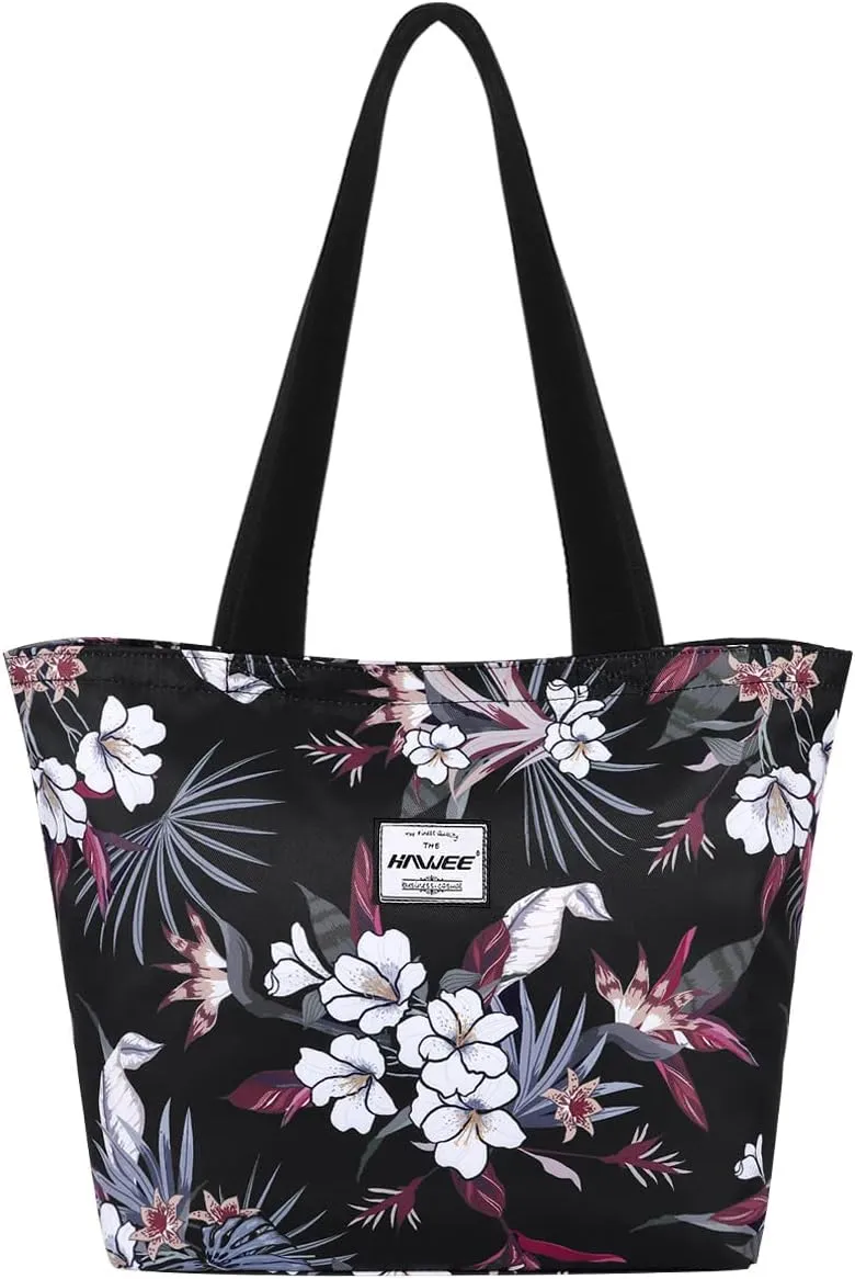 Tote Bag with Zipper for Women Inside Mesh Pocket Heavy Duty Casual Anti-water Cloth Travel Shoulder Handbag